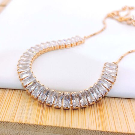 Red apple jems stone layer necklace