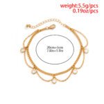 Single layer wave tassel anklet