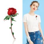 Rose shaped brooches