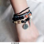 Ethnic retro style beaded multilayer bracelet