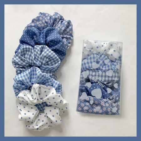 Crunchy hairband 5 pcs with ready to gift box