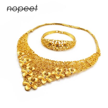 Indian Style dubai gold replica bridal set