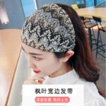 Ethnic style wide brimmed head scarf