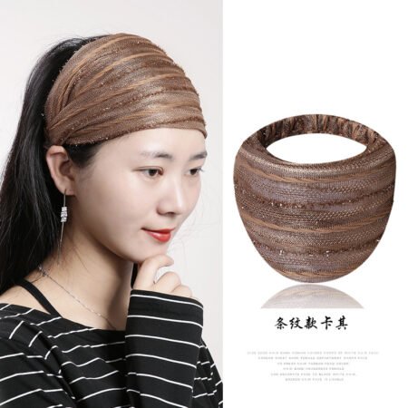 Sweet mori stripe head scarf bandana