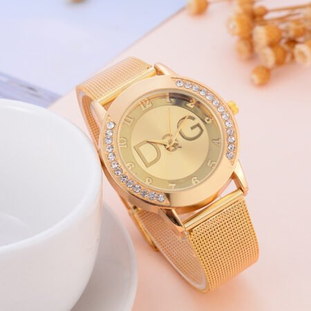 Stone band mess belt women watch