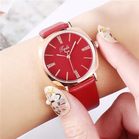 PU belt square dial fashion watch