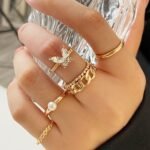 Multipcs metal ring set