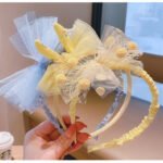 Children bowknot net ball headband