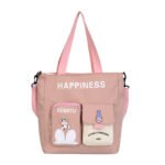 Large capacity nylon waterproof bag with dual front pocket