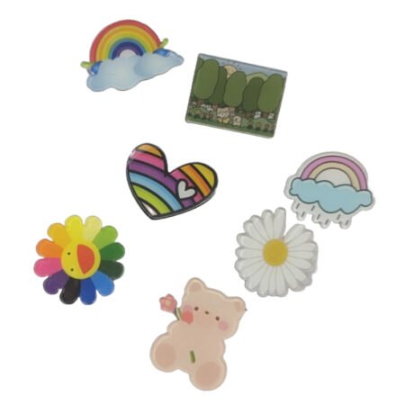 5 pcs set random badge, charm for bag