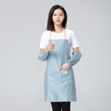Stripped apron for kitchen gardening diy with detach sleeves