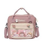 Multipostion waterproof nylon bag with big front pocket