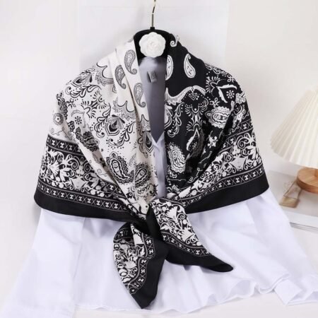 Large square 110cm cashue print twill silk scrarft