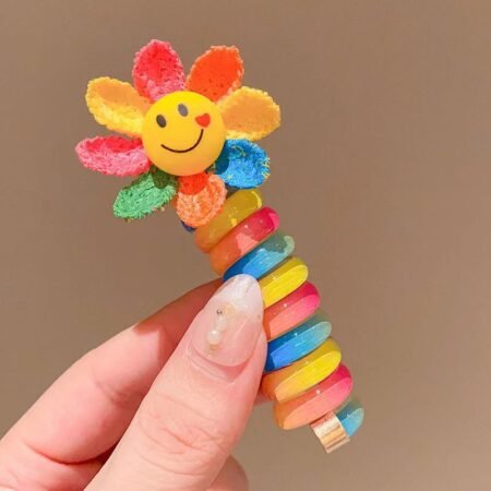 Spiral cord hair band for braided hair