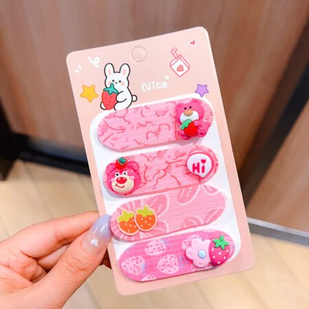 Cute cartoon hair clip 4 pcs set