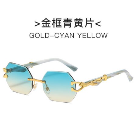 Octagonal lense tiger frame sunglass