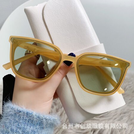 Retro light frame fashionable sunglasses