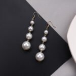 Pearl 4 bead earhook earrings