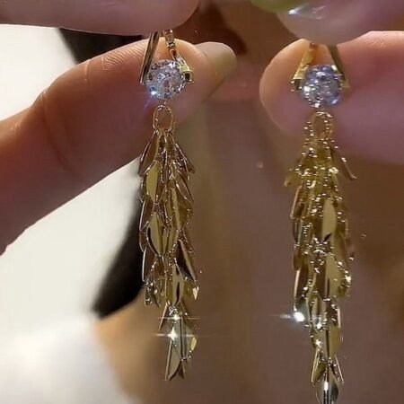 Fashionable Wheat Tassel Earrings Women_s