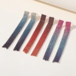 Long tassel rhinestone earrings