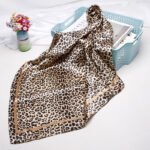 New updated leopard print twill silk scarf