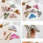 Retro Acrylic shark clip midium hairclip