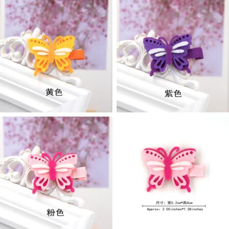 Children butterfly hairclip 2 pcs set