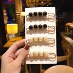 Pearl beaded safety pin for hijab 4 pcs set
