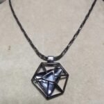 Ouby Yabi hexagonal black necklace