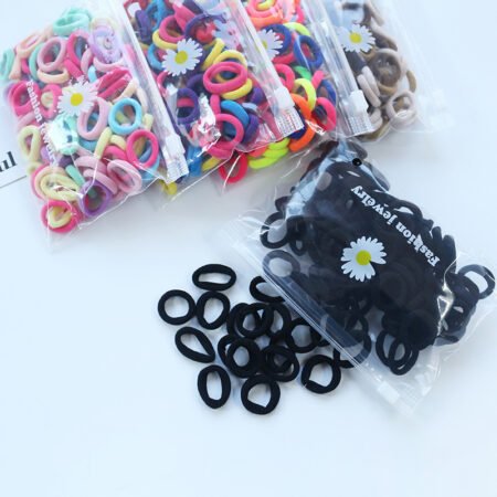 Small 2cm towel rubber band hair band for children 100 pcs pack