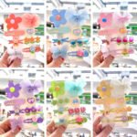 Premier quality cute cartoon abs hairclip 8 pcs set