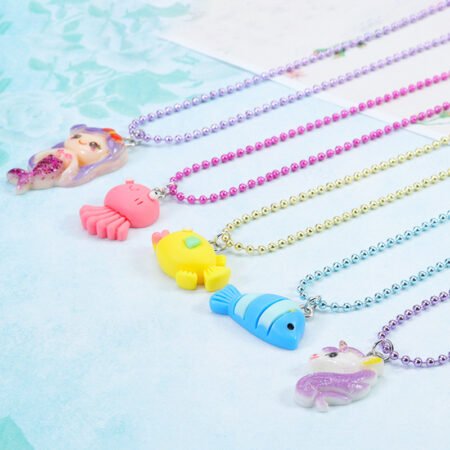 Cute cartoon pendant necklace for toddlers