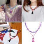 Teddy bear pendant multilayer hiphop toddler necklace