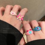 Personality hip hop resizable abs ring 3 Pcs set