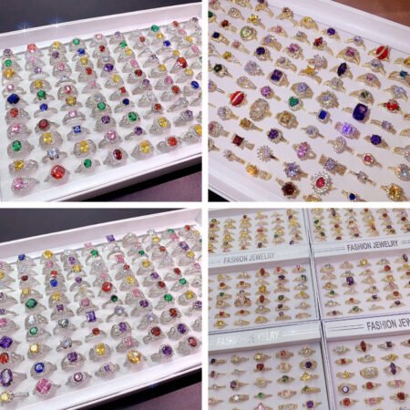 Light luxury micro inlaid zircon high end ring