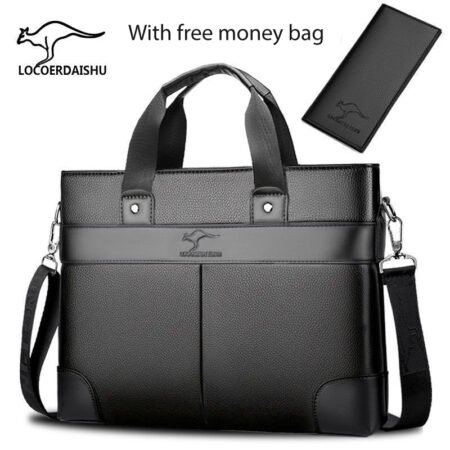 Stylish PU leather laptop bag briefcase