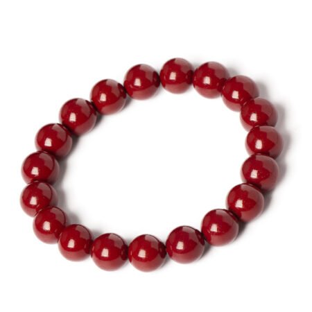 Natural Ore cinnabar high polished single line bracelet