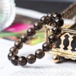 Ice obsidian natural brown single line bracelet