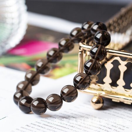 Ice obsidian natural brown single line bracelet