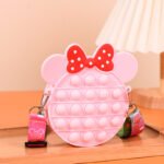 Minnie shaped pop it play silicon bag