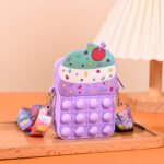Cake shaped pop it play silicon bag