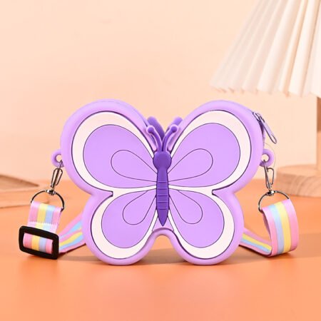 Butterfly shaped silicon bag with pop it play