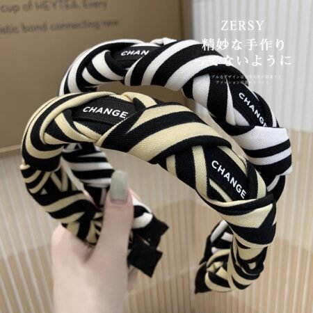 Stripe fabric wraped intense head band