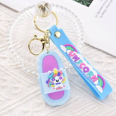 Sandle with cartoon keychain