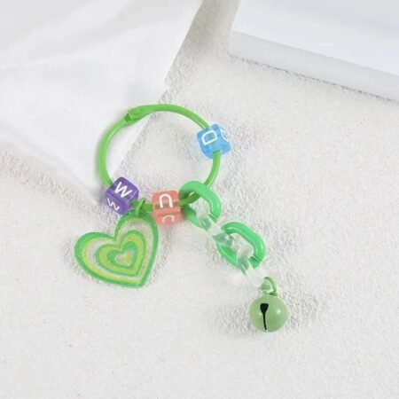 Acrylic pendant keychain with letter for bags