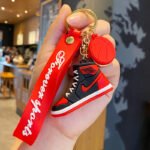 Sports shoe siclicon pendant keychain