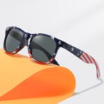 USA flag frame anti uv sunglass for kids
