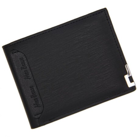 Men's short wallet with irorn edge card drawer