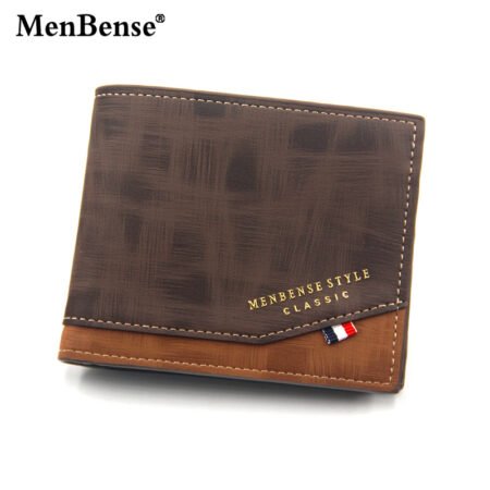 Men's short wallet with nice corner design