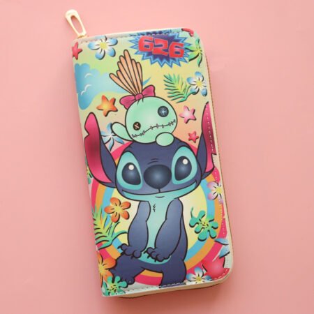 Cartoon printed PU long wallet purse